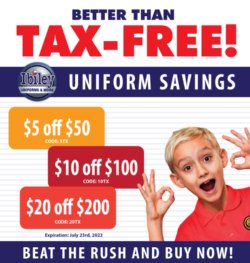 BPA of Orange Uniform Sale 